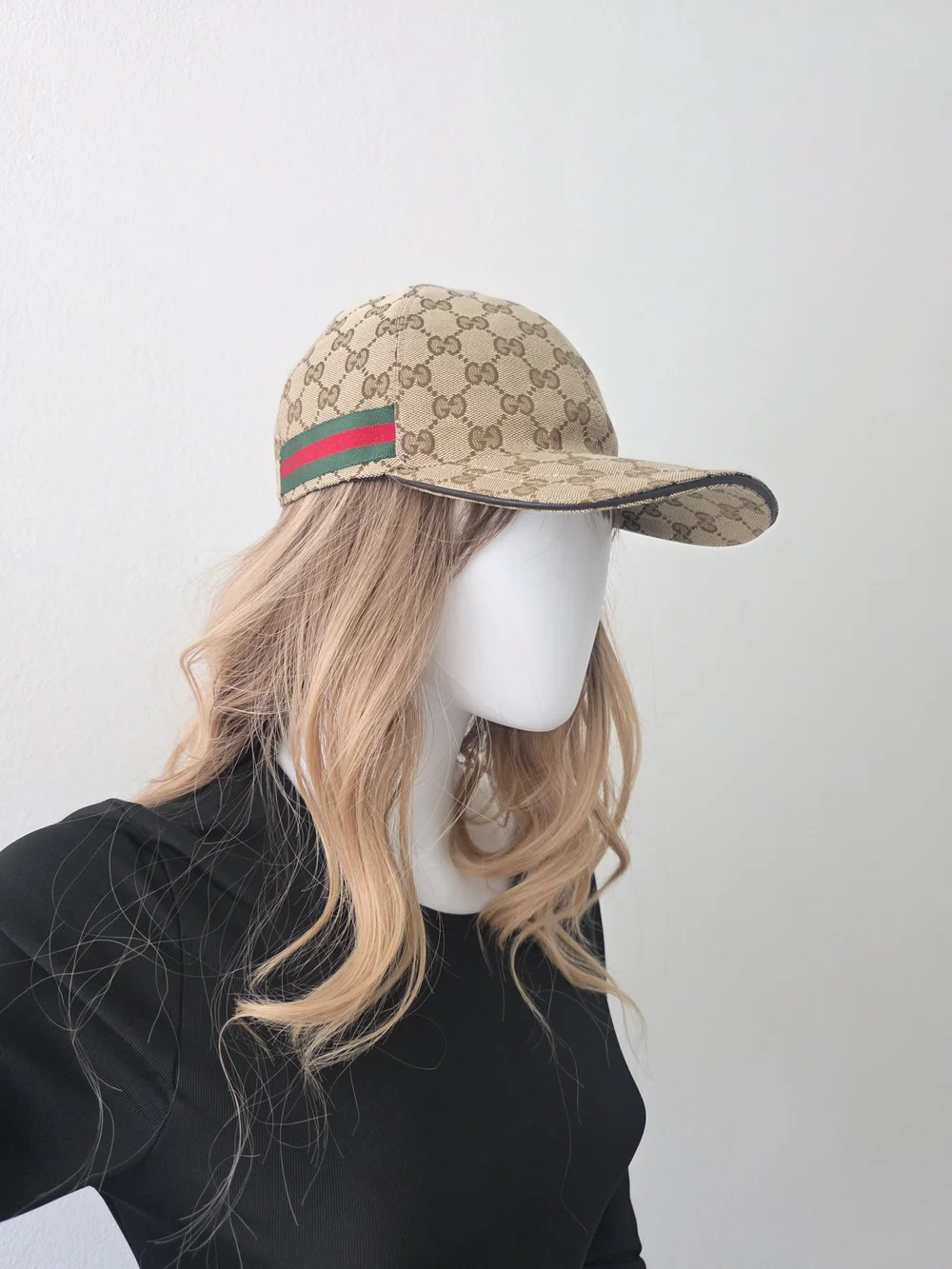 Auth Gucci Supreme Sherry Line Baseball Cap